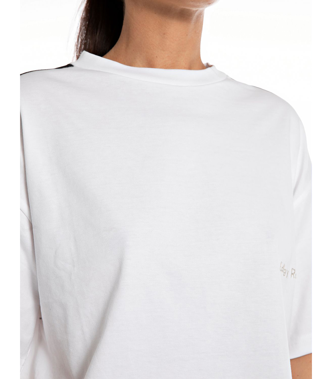 フリンジトリミング付きクロップドTシャツ 詳細画像 ホワイト 3